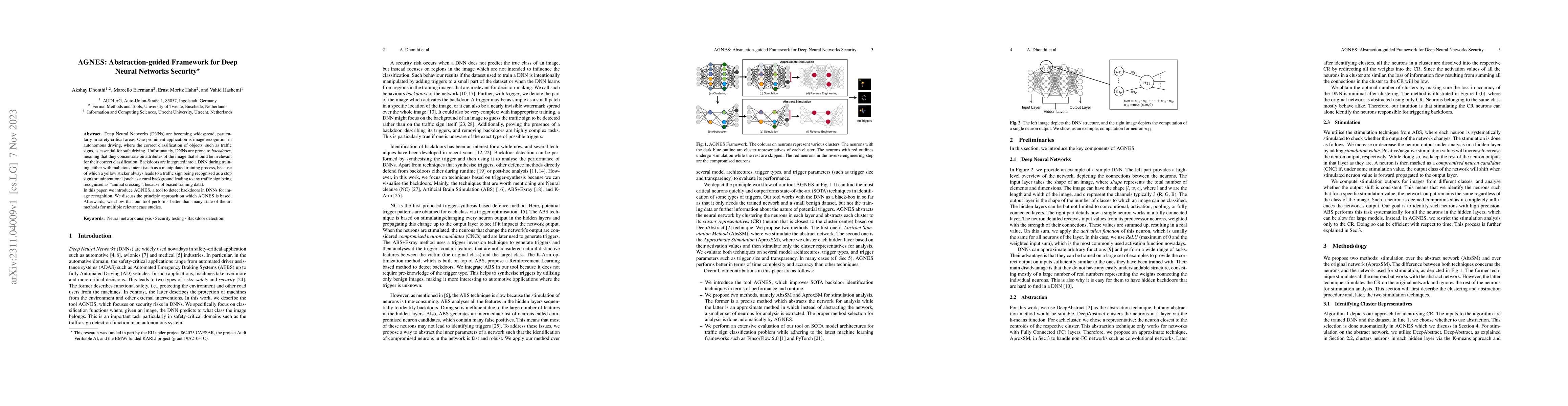 Thumbnail for AGNES: Abstraction-guided Framework for Deep Neural Networks Security