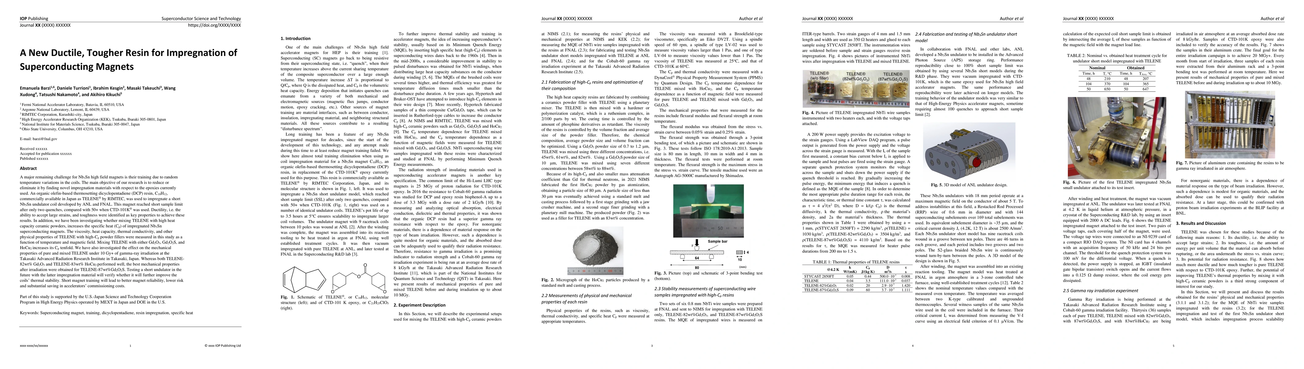 Thumbnail for A New Ductile, Tougher Resin for Impregnation of Superconducting Magnets