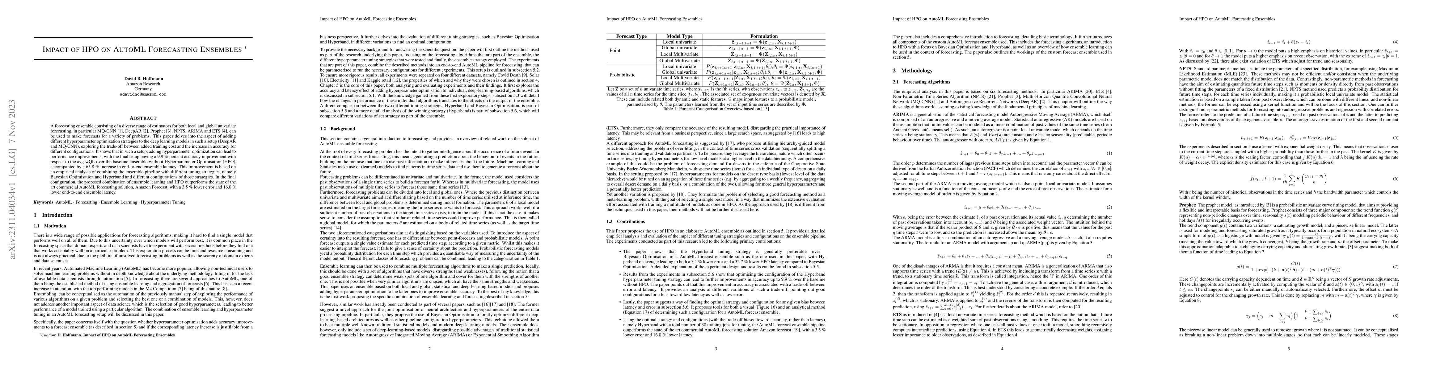 Thumbnail for Impact of HPO on AutoML Forecasting Ensembles