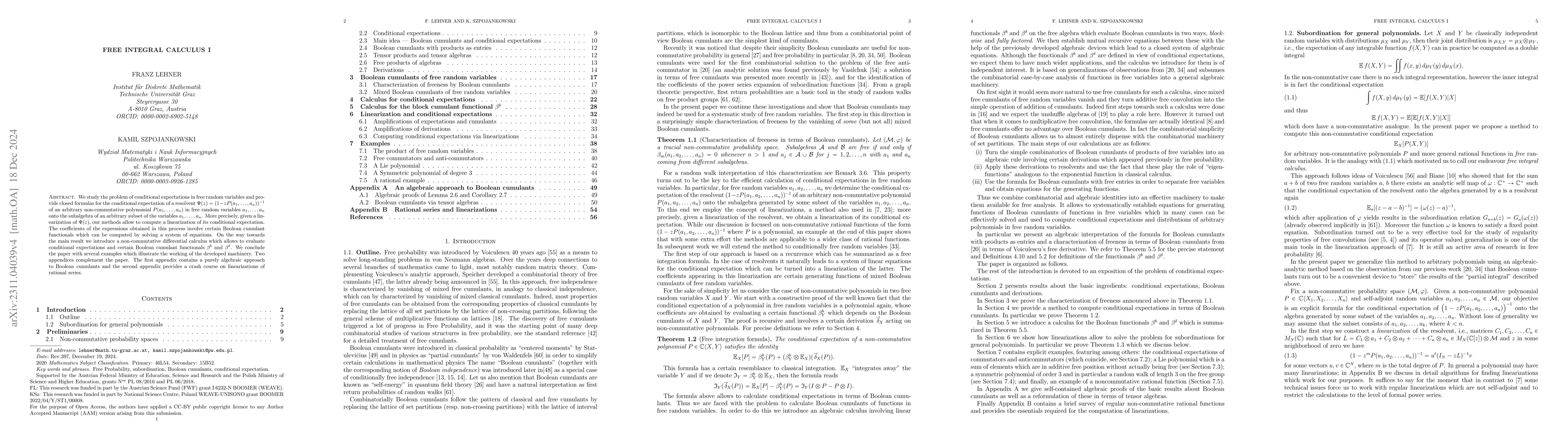 Thumbnail for Free Integral Calculus