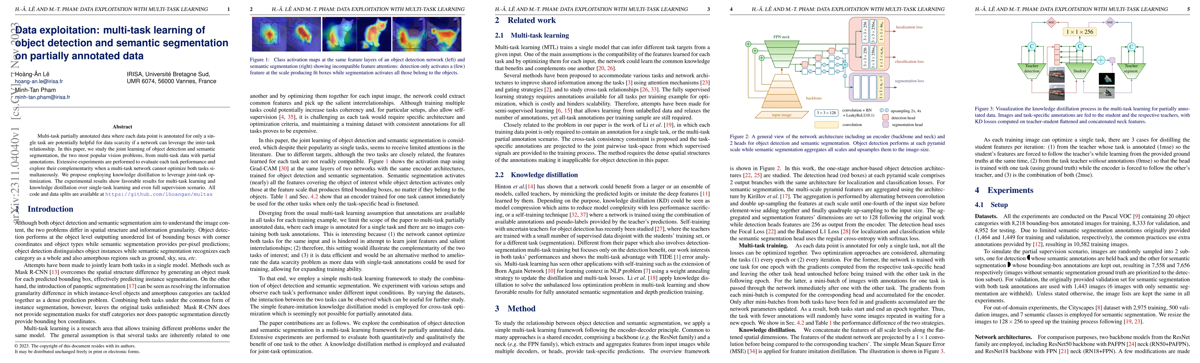 Thumbnail for Data exploitation: multi-task learning of object detection and semantic
  segmentation on partially annotated data