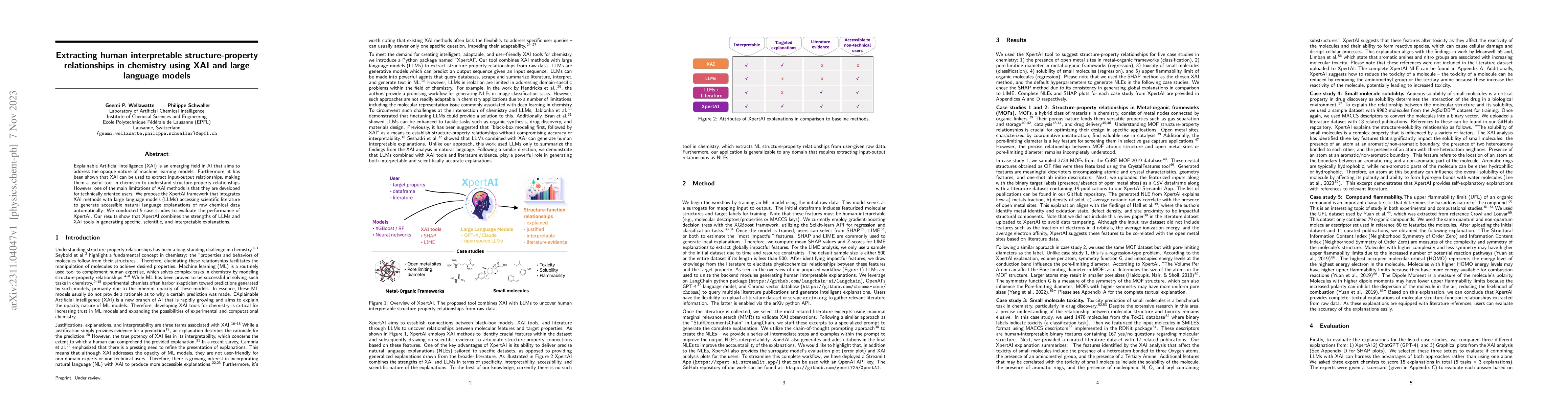 Thumbnail for Extracting human interpretable structure-property relationships in
  chemistry using XAI and large language models