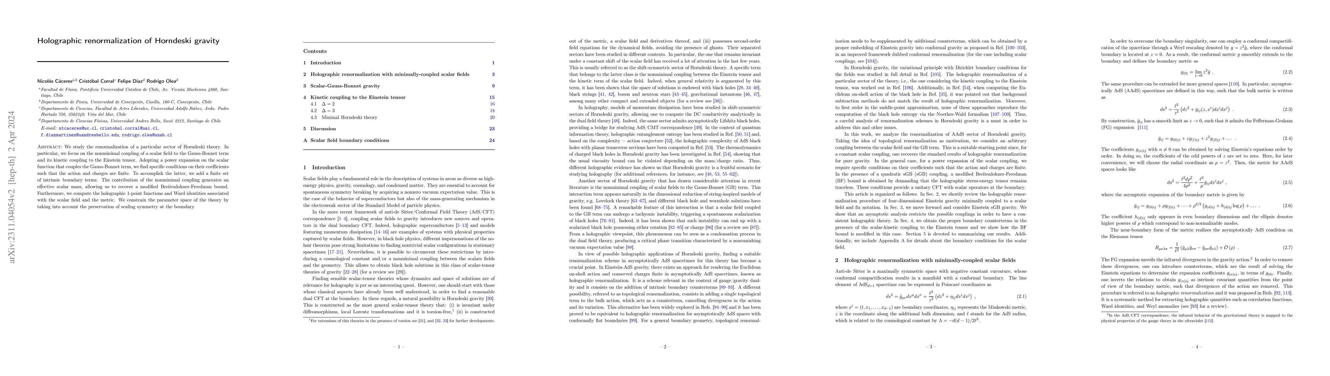 Thumbnail for Holographic renormalization of Horndeski gravity
