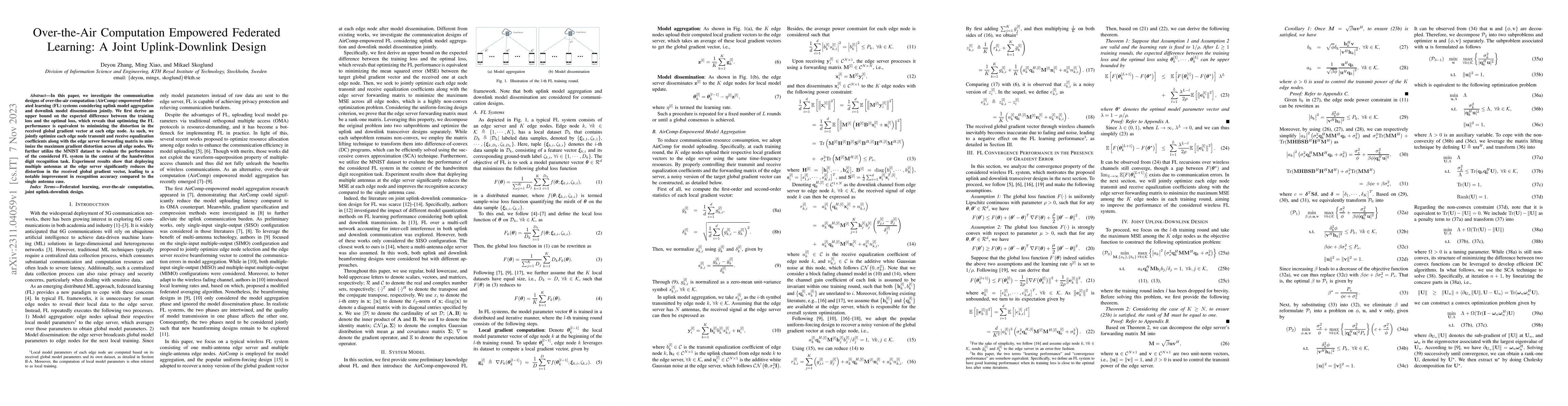 Thumbnail for Over-the-Air Computation Empowered Federated Learning: A Joint
  Uplink-Downlink Design