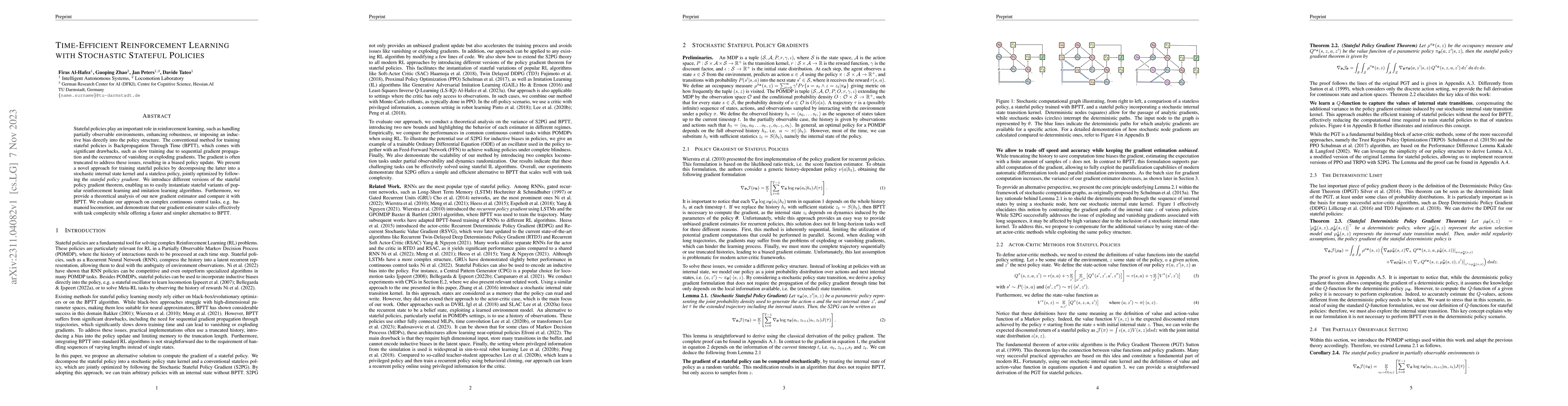 Thumbnail for Time-Efficient Reinforcement Learning with Stochastic Stateful Policies