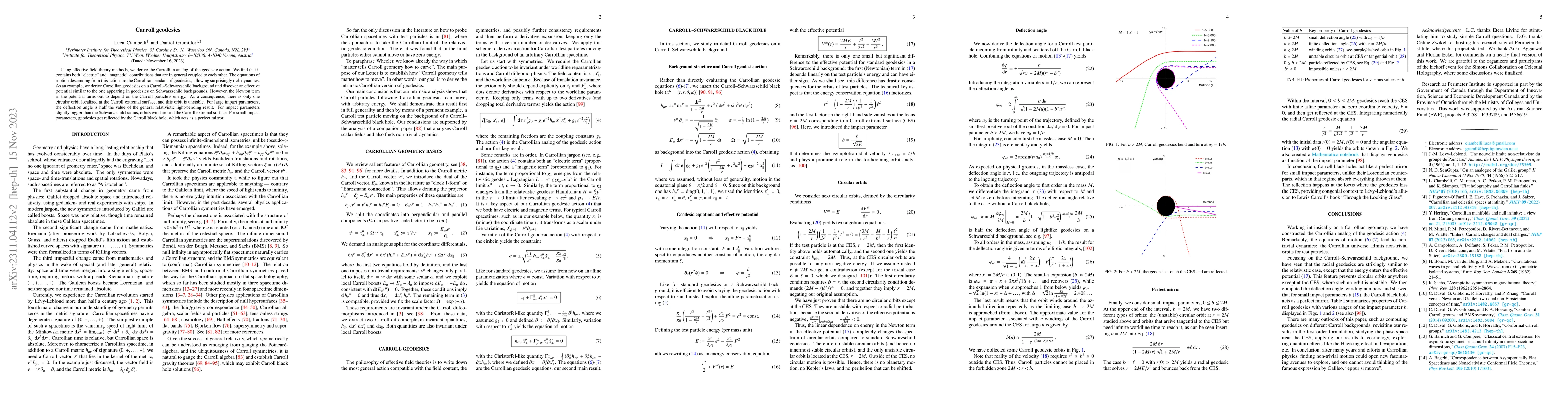 Thumbnail for Carroll geodesics