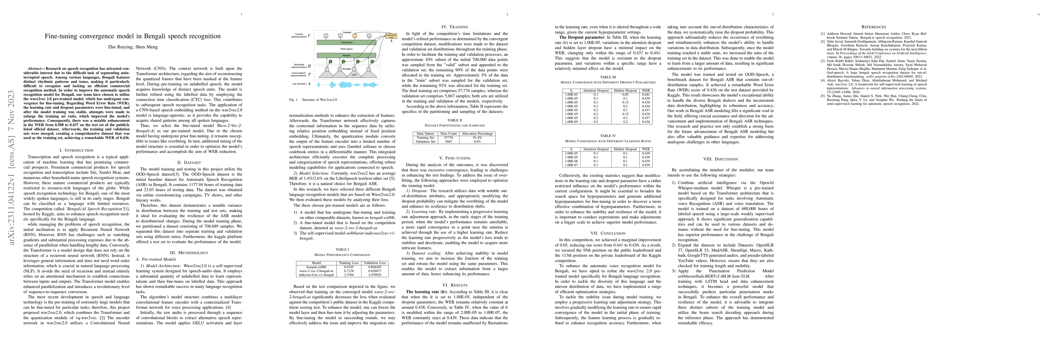 Thumbnail for Fine-tuning convergence model in Bengali speech recognition
