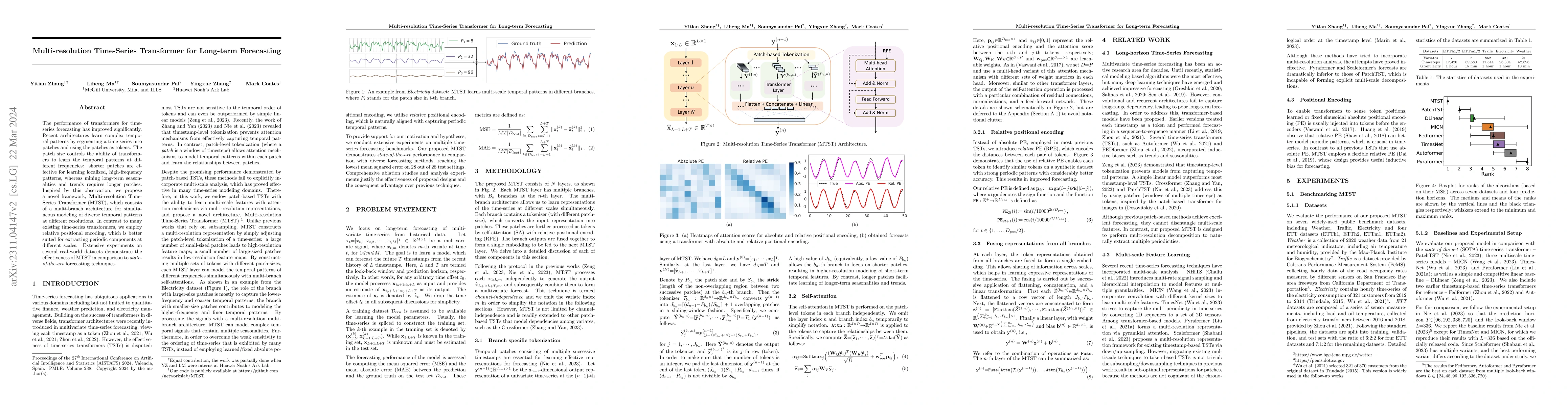 Thumbnail for Multi-resolution Time-Series Transformer for Long-term Forecasting