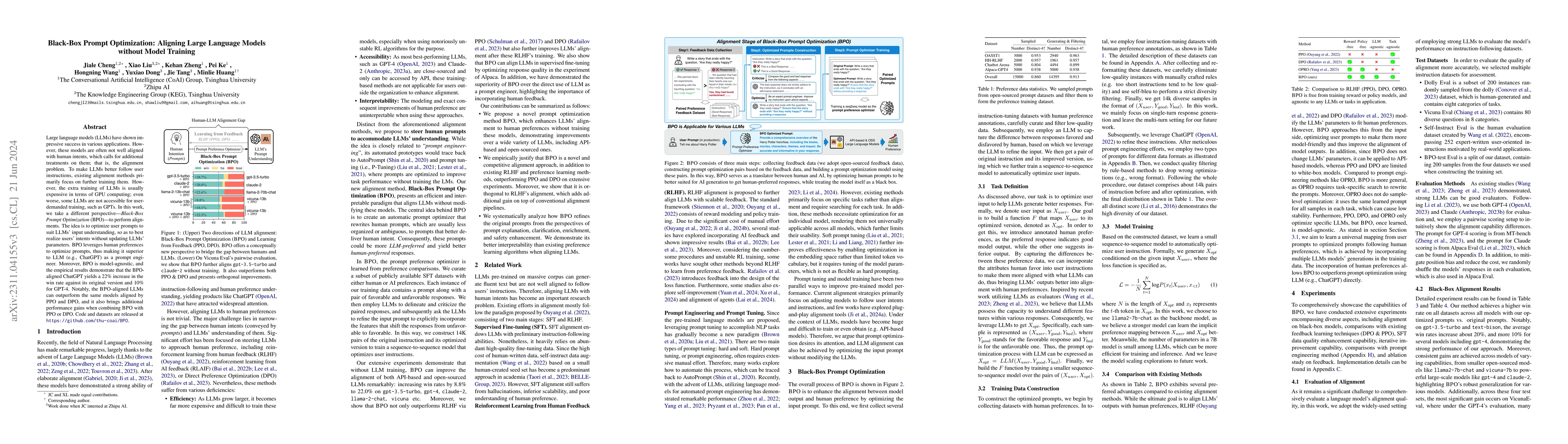Thumbnail for Black-Box Prompt Optimization: Aligning Large Language Models without
  Model Training
