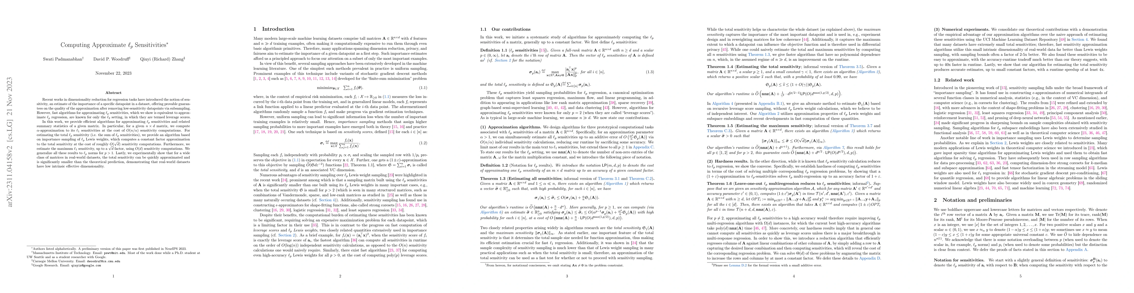 Thumbnail for Computing Approximate $\ell_p$ Sensitivities