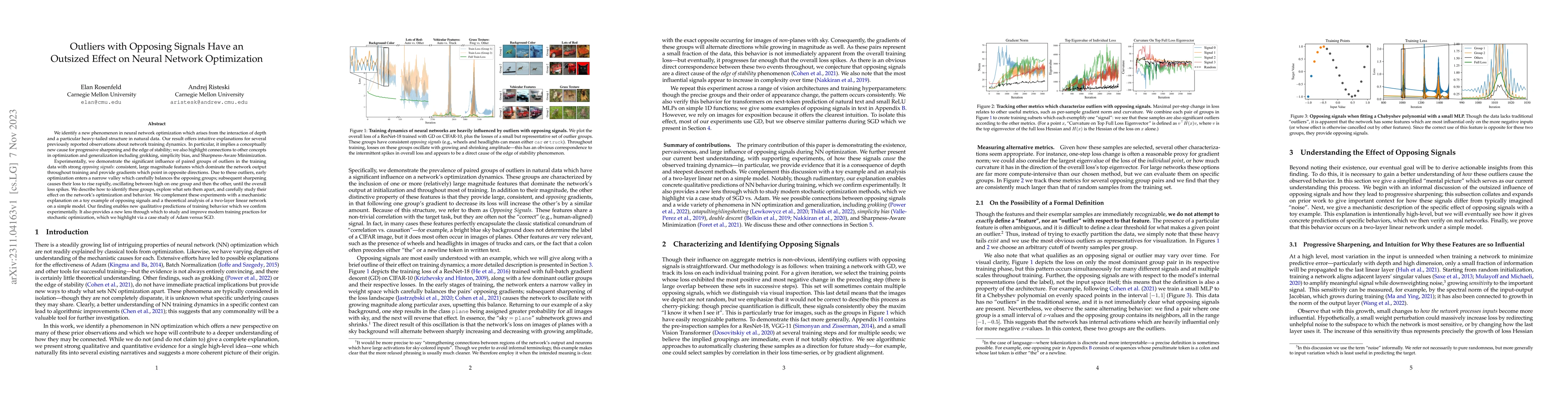 Thumbnail for Outliers with Opposing Signals Have an Outsized Effect on Neural Network
  Optimization