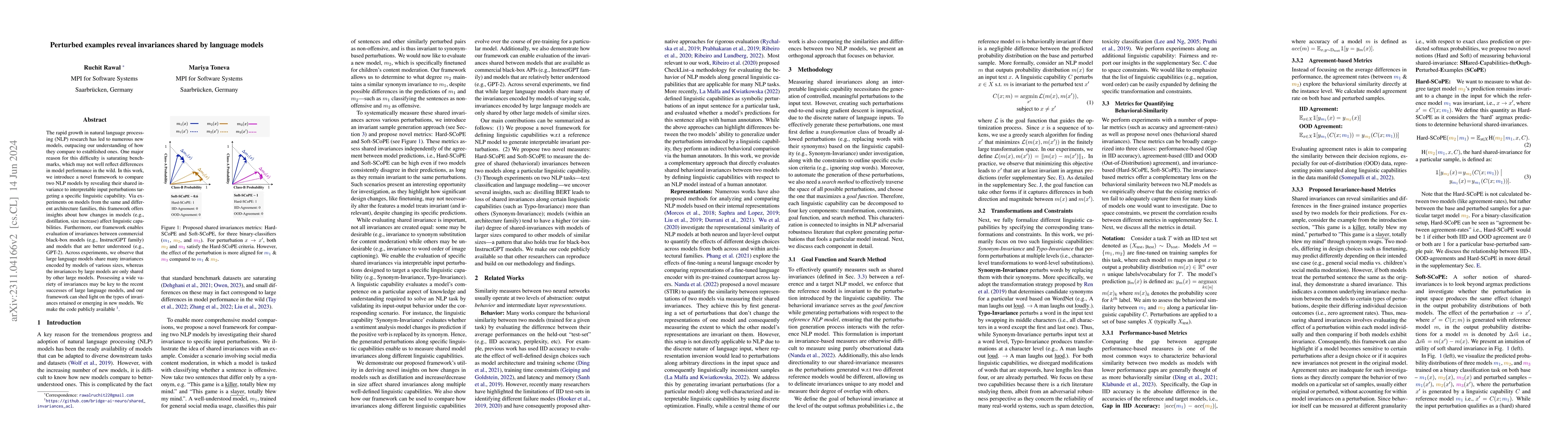 Thumbnail for Perturbed examples reveal invariances shared by language models