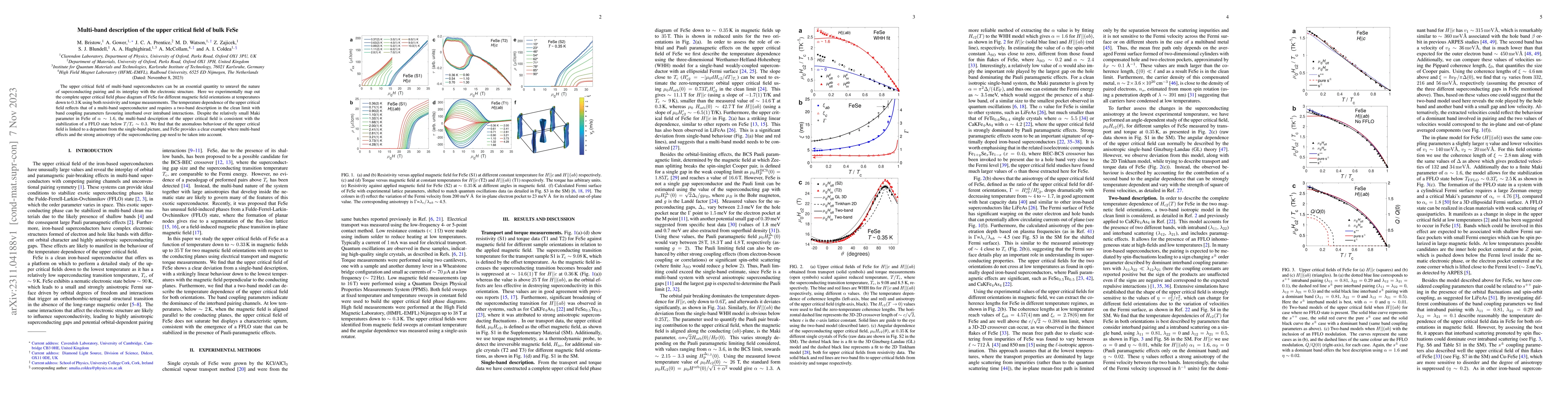 Thumbnail for Multi-band description of the upper critical field of bulk FeSe