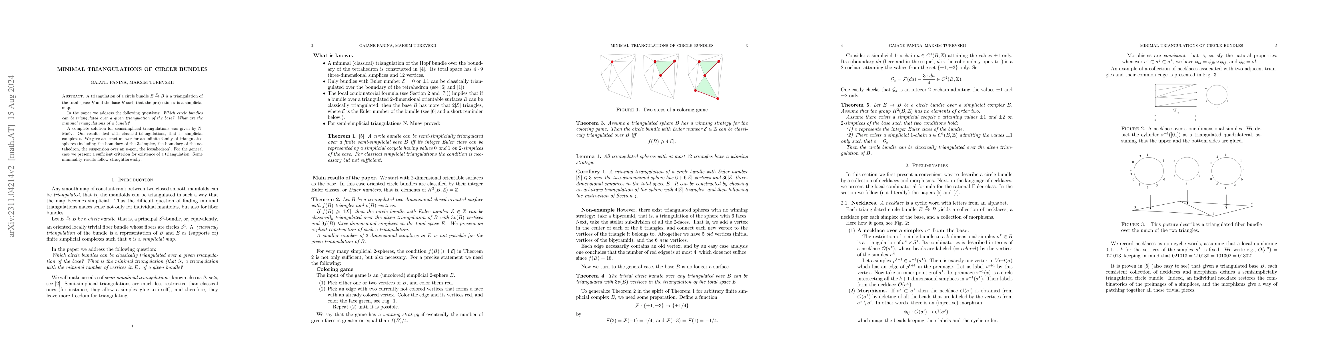 Thumbnail for Minimal triangulations of circle bundles