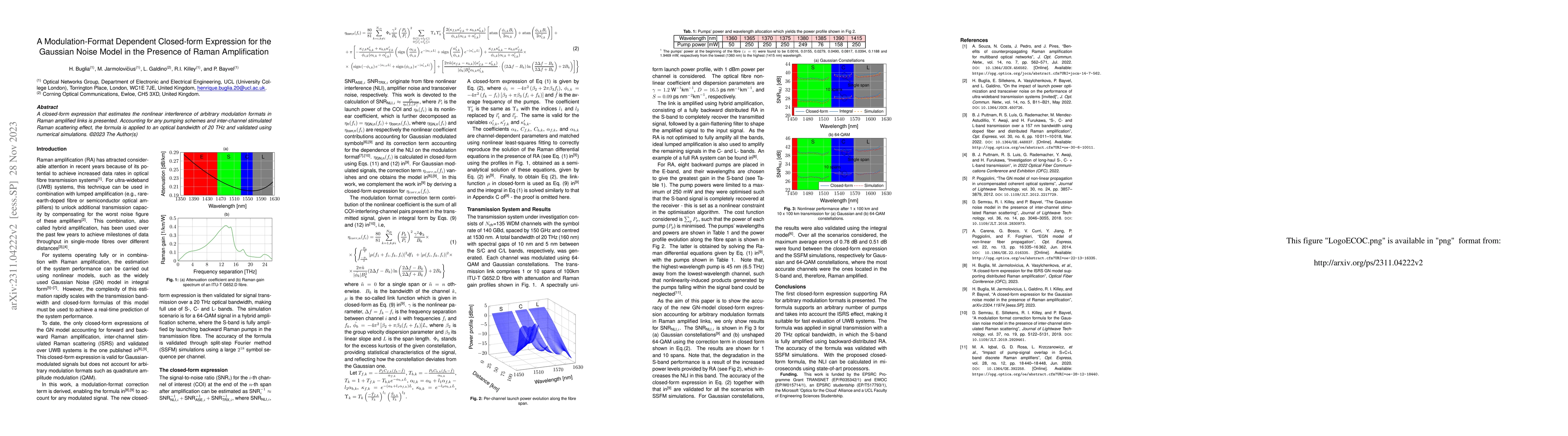 Thumbnail for A Modulation-Format Dependent Closed-form Expression for the Gaussian
  Noise Model in the Presence of Raman Amplification