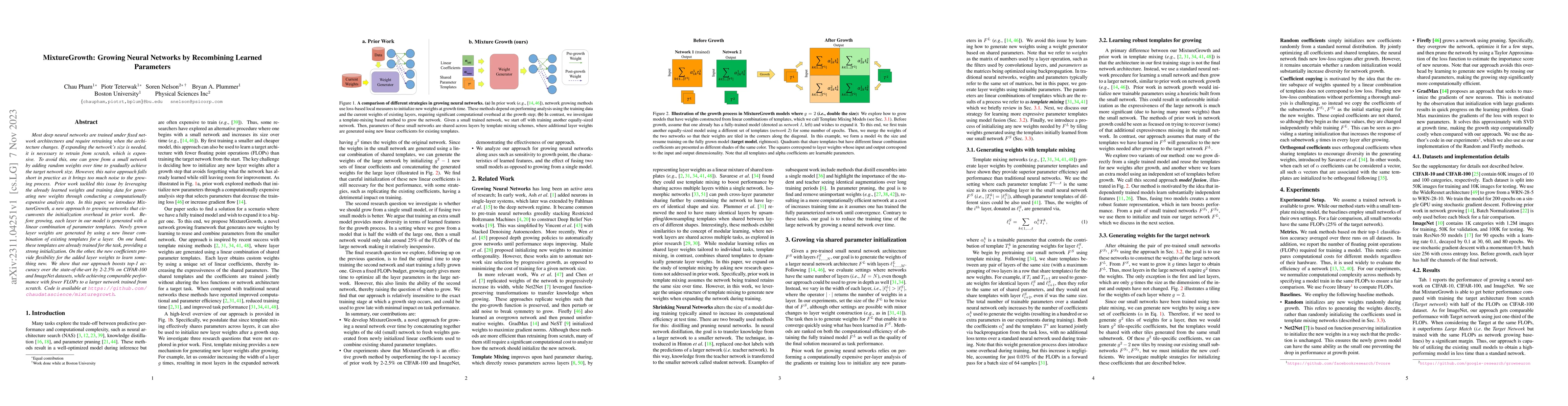 Thumbnail for MixtureGrowth: Growing Neural Networks by Recombining Learned Parameters