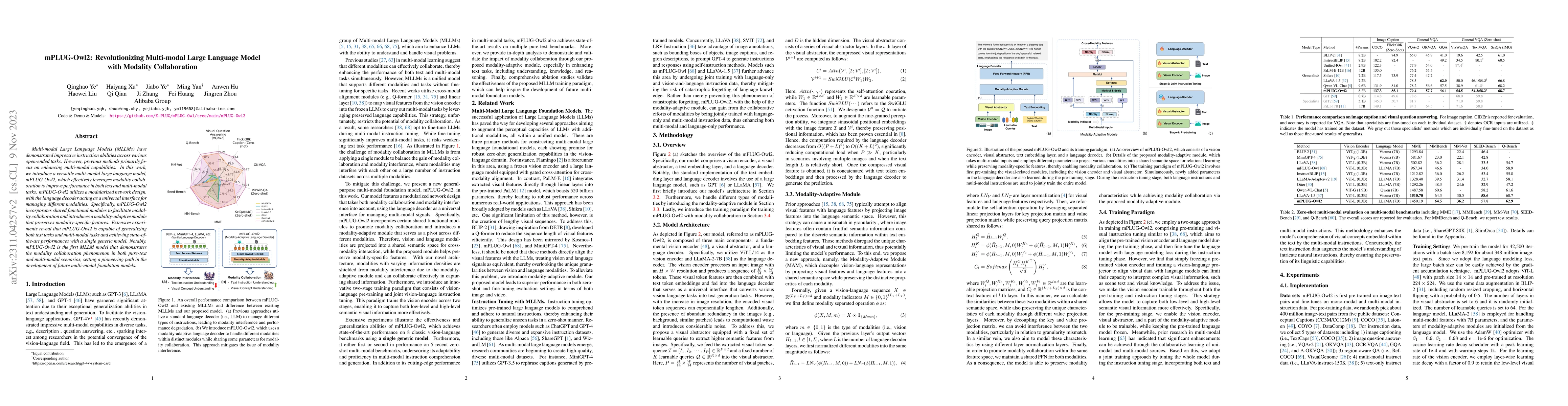 Thumbnail for mPLUG-Owl2: Revolutionizing Multi-modal Large Language Model with
  Modality Collaboration