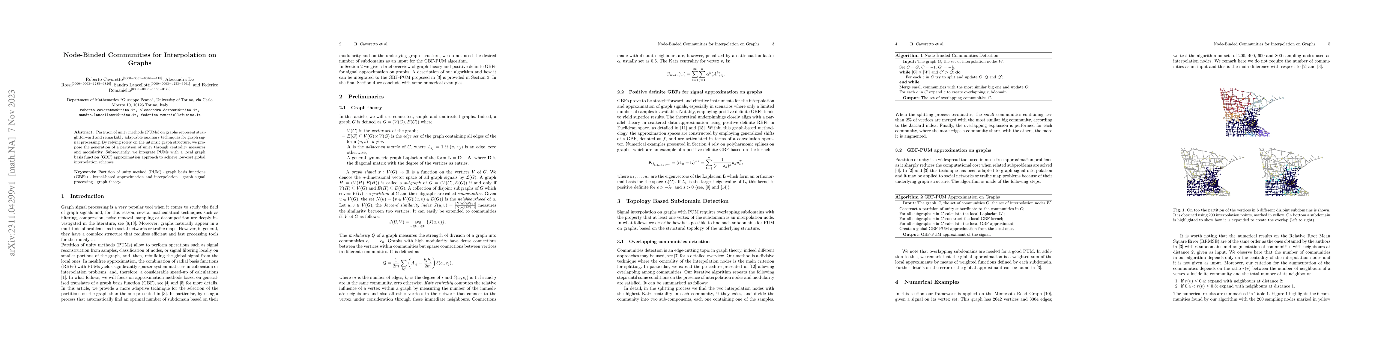 Thumbnail for Node-Binded Communities for Interpolation on Graphs