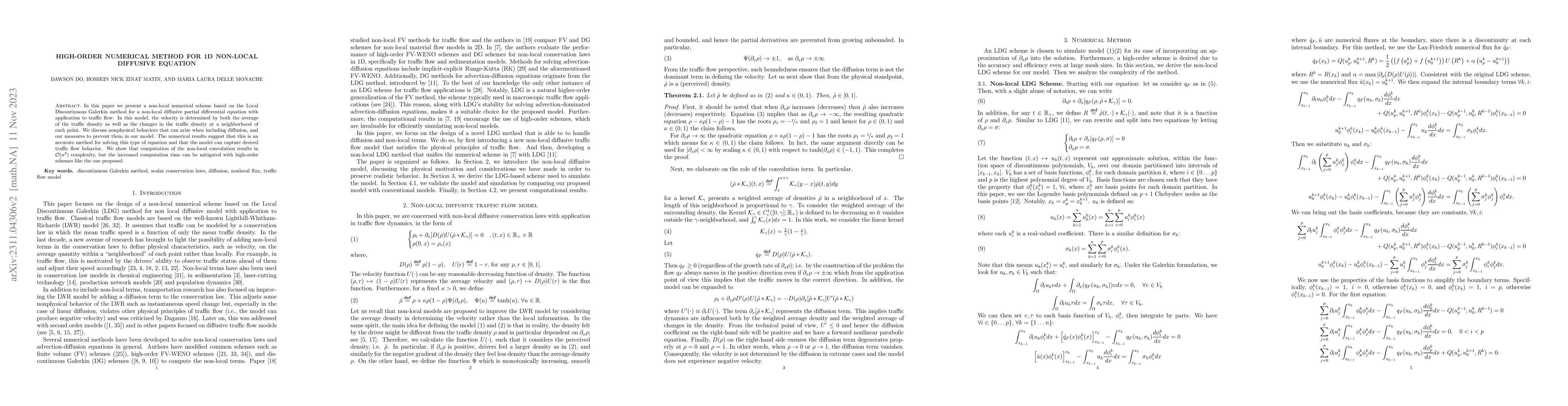 Thumbnail for High-Order Numerical Method for 1D Non-local Diffusive Equation
