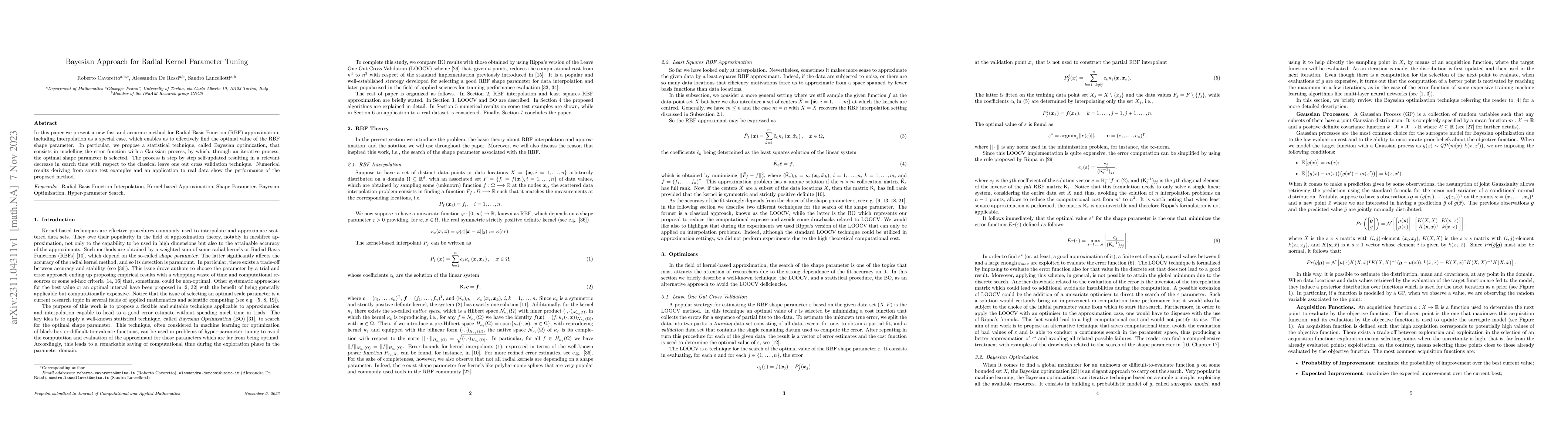 Thumbnail for Bayesian Approach for Radial Kernel Parameter Tuning
