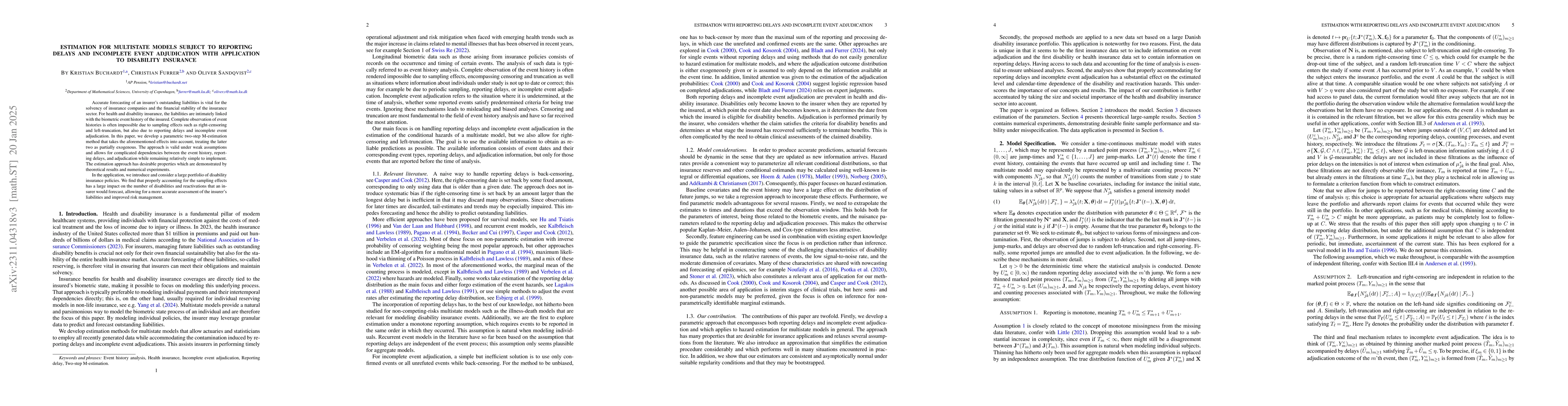Thumbnail for Estimation for multistate models subject to reporting delays and
  incomplete event adjudication