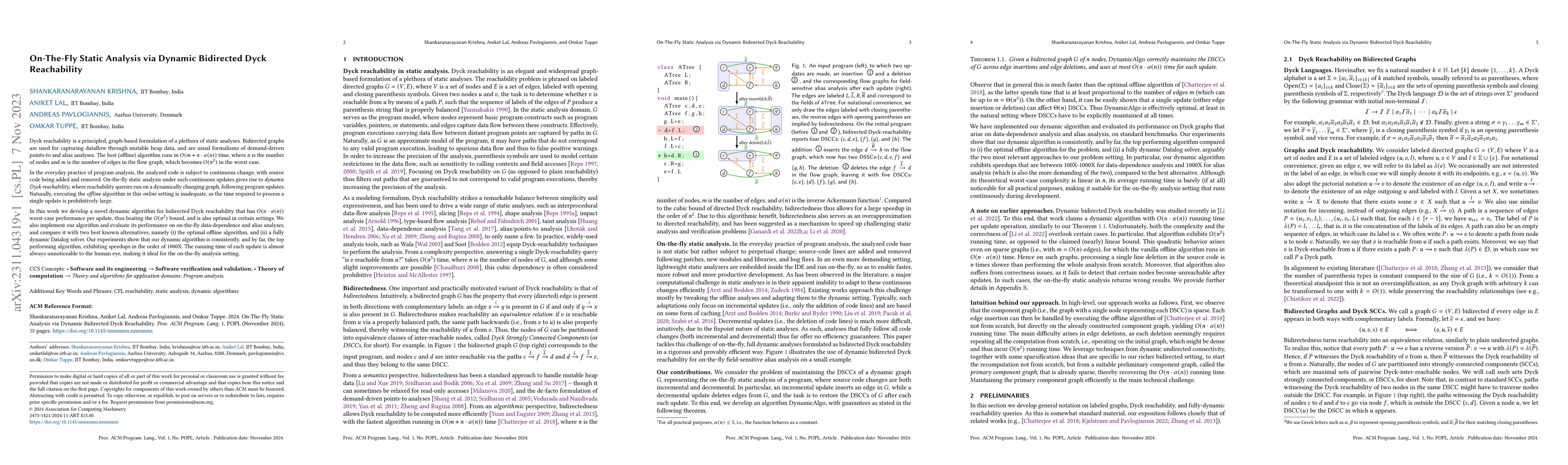 Thumbnail for On-The-Fly Static Analysis via Dynamic Bidirected Dyck Reachability