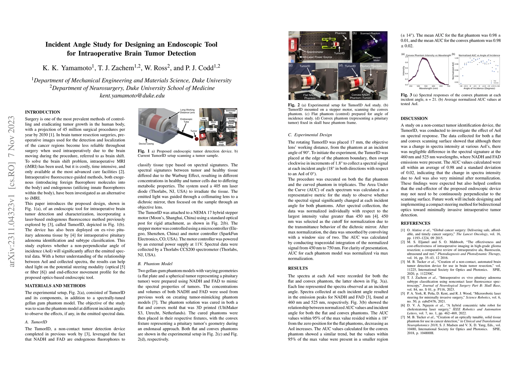 Thumbnail for Incident Angle Study for Designing an Endoscopic Tool for Intraoperative
  Brain Tumor Detection