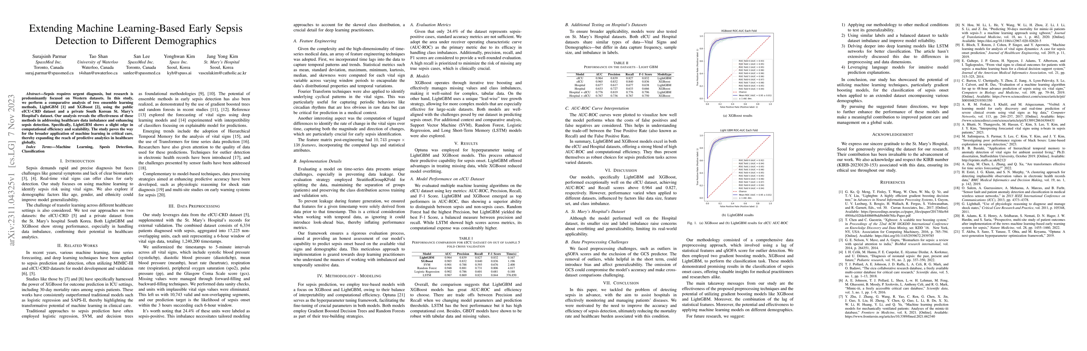 Thumbnail for Extending Machine Learning-Based Early Sepsis Detection to Different
  Demographics