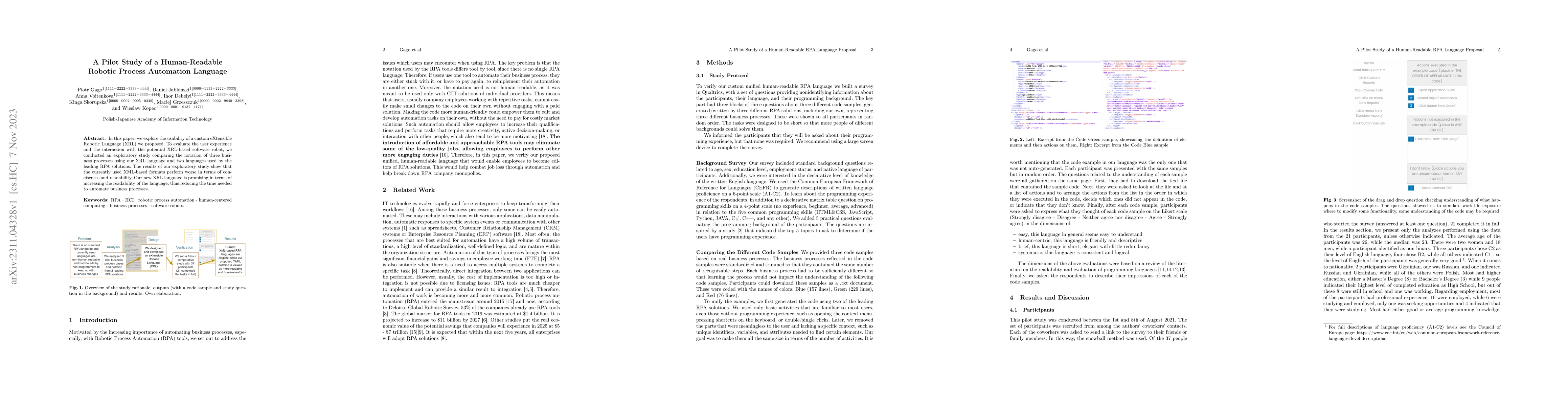 Thumbnail for A Pilot Study of a Human-Readable Robotic Process Automation Language