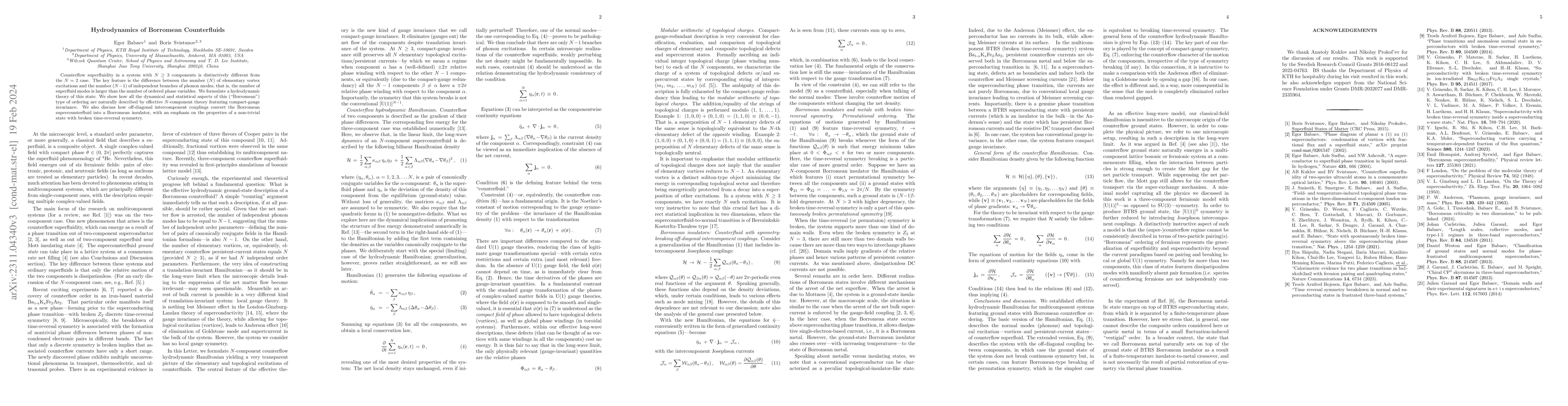 Thumbnail for Hydrodynamics of Borromean Counterfluids