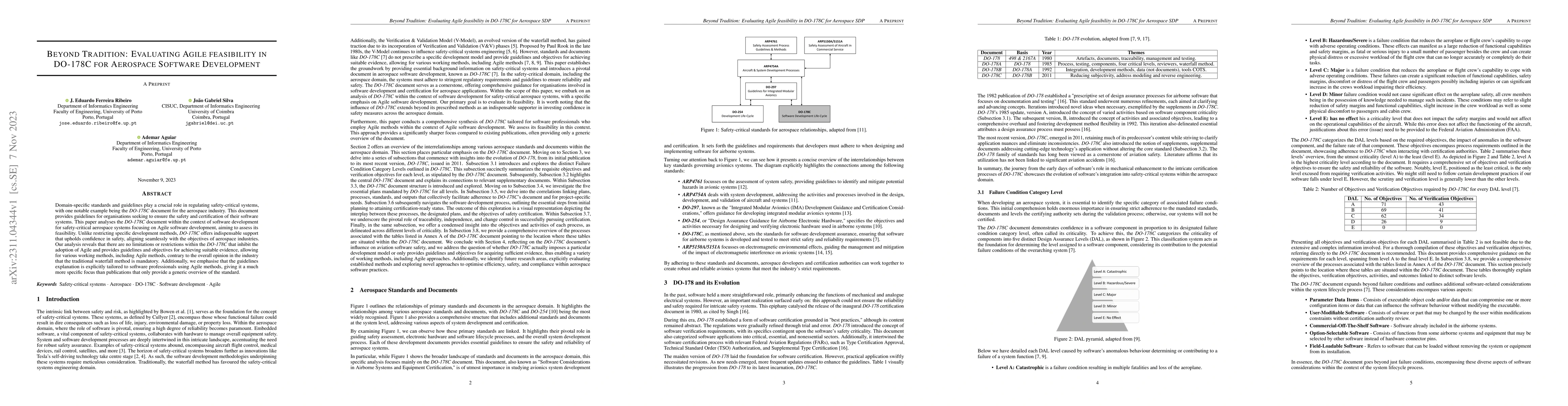 Thumbnail for Beyond Tradition: Evaluating Agile feasibility in DO-178C for Aerospace
  Software Development