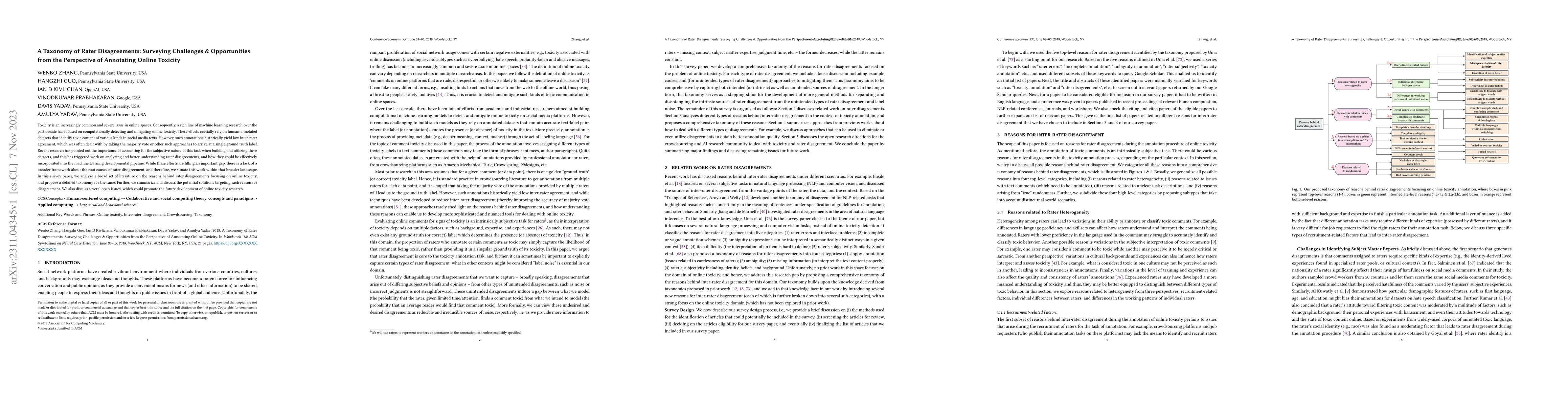 Thumbnail for A Taxonomy of Rater Disagreements: Surveying Challenges & Opportunities
  from the Perspective of Annotating Online Toxicity