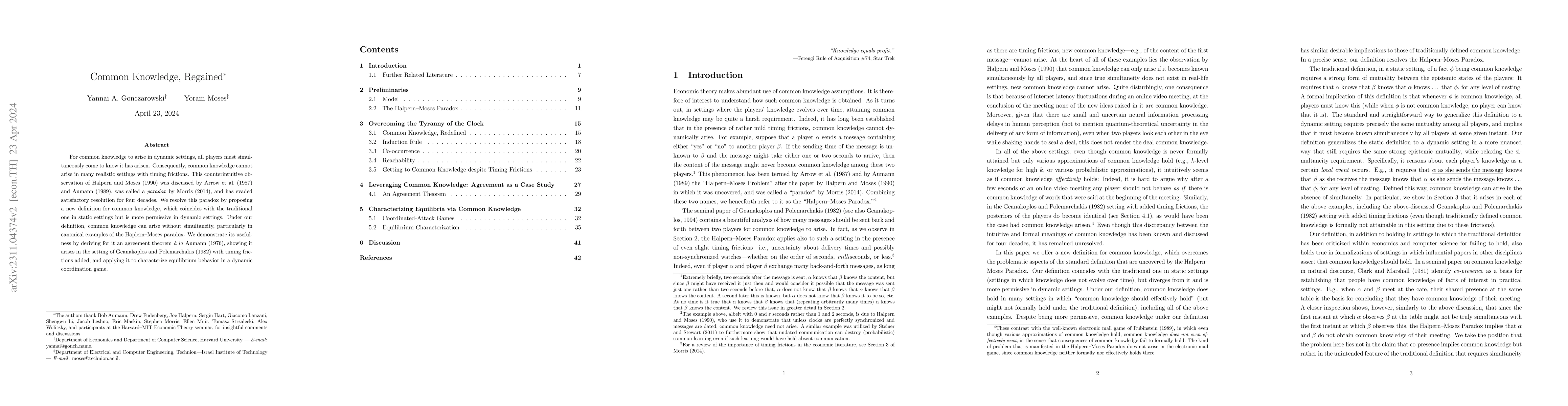 Thumbnail for Common Knowledge, Regained