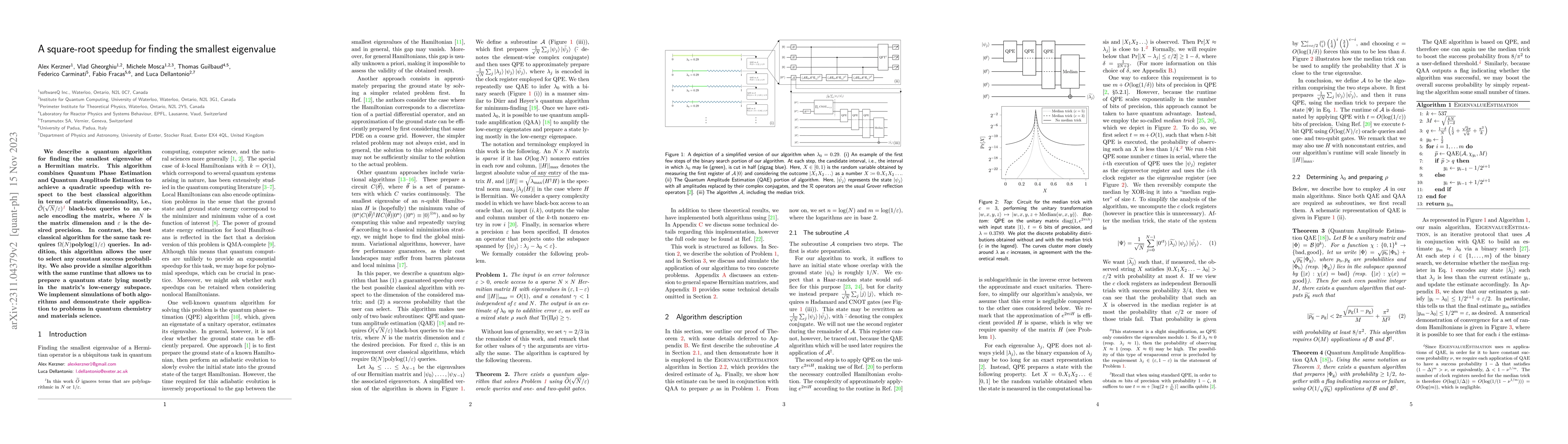 Thumbnail for A square-root speedup for finding the smallest eigenvalue