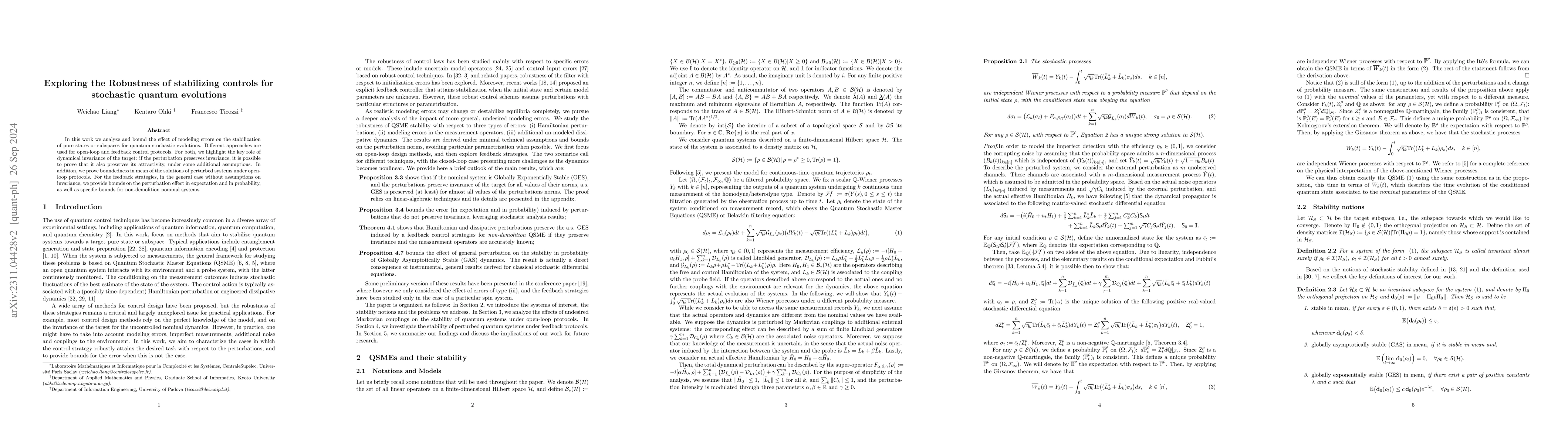 Thumbnail for Exploring the Robustness of stabilizing controls for stochastic quantum
  evolutions