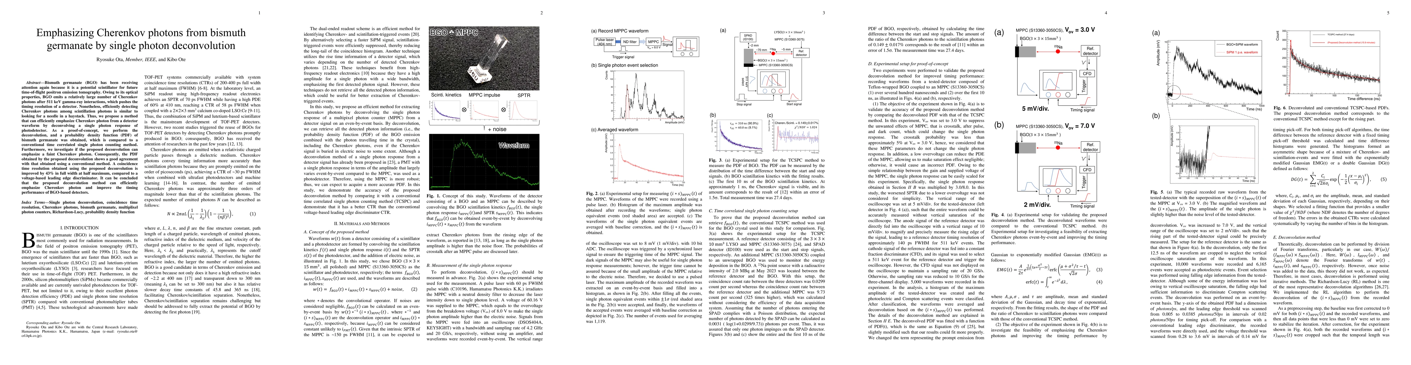 Thumbnail for Emphasizing Cherenkov photons from bismuth germanate by single photon
  deconvolution