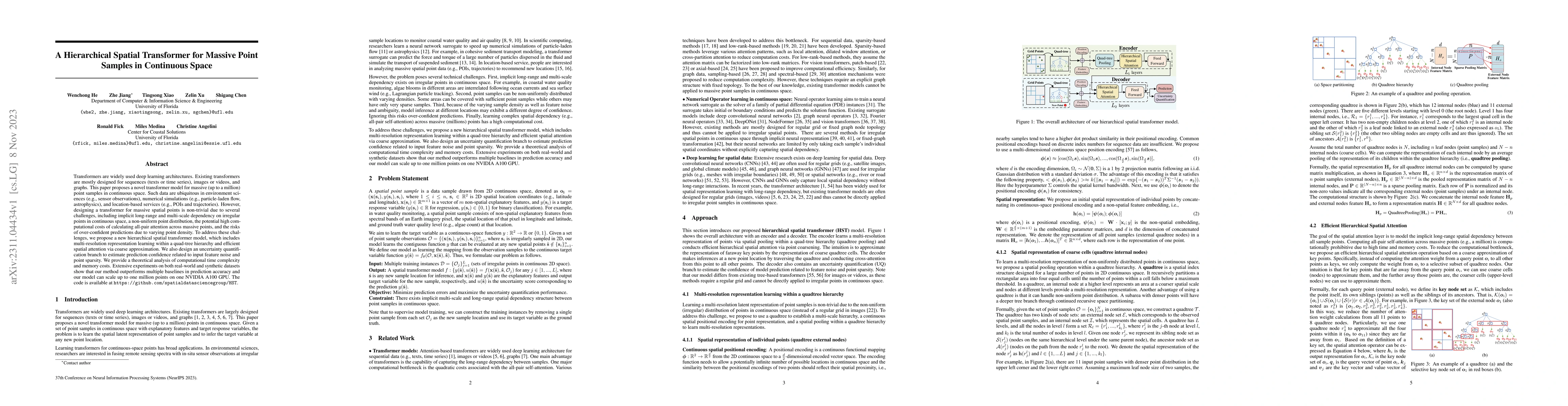 Thumbnail for A Hierarchical Spatial Transformer for Massive Point Samples in
  Continuous Space