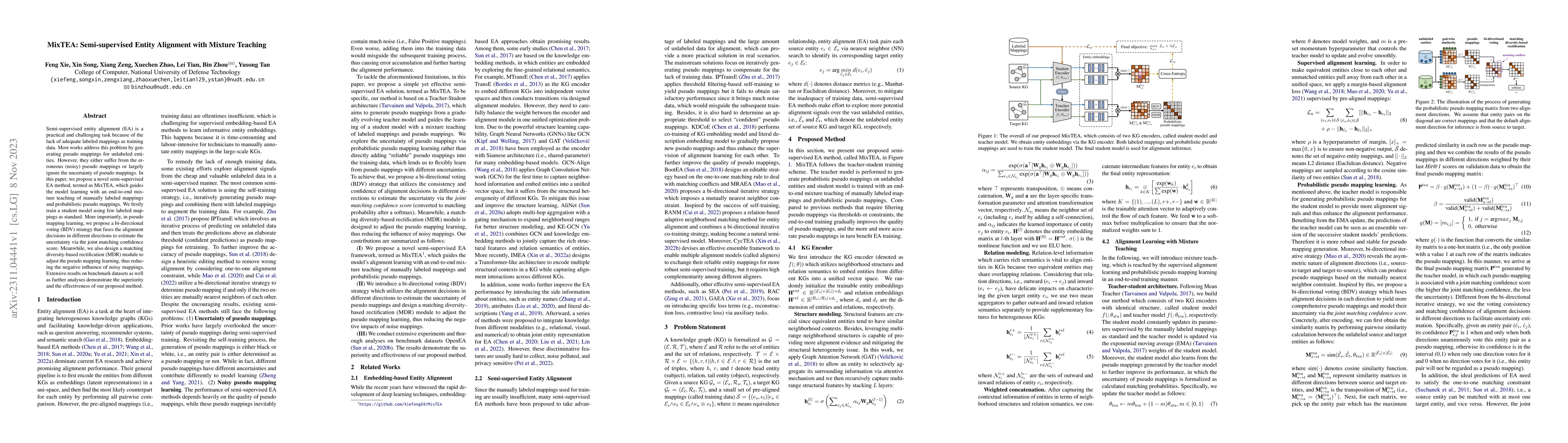 Thumbnail for MixTEA: Semi-supervised Entity Alignment with Mixture Teaching