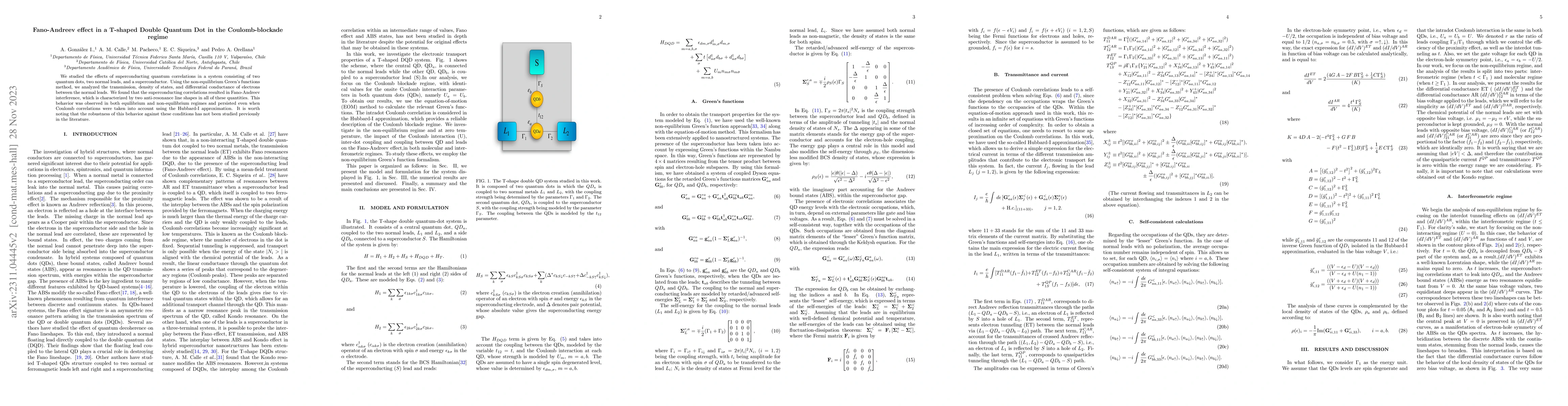Thumbnail for Fano-Andreev effect in a T-shaped Double Quantum Dot in the Coulomb
  blockade regime