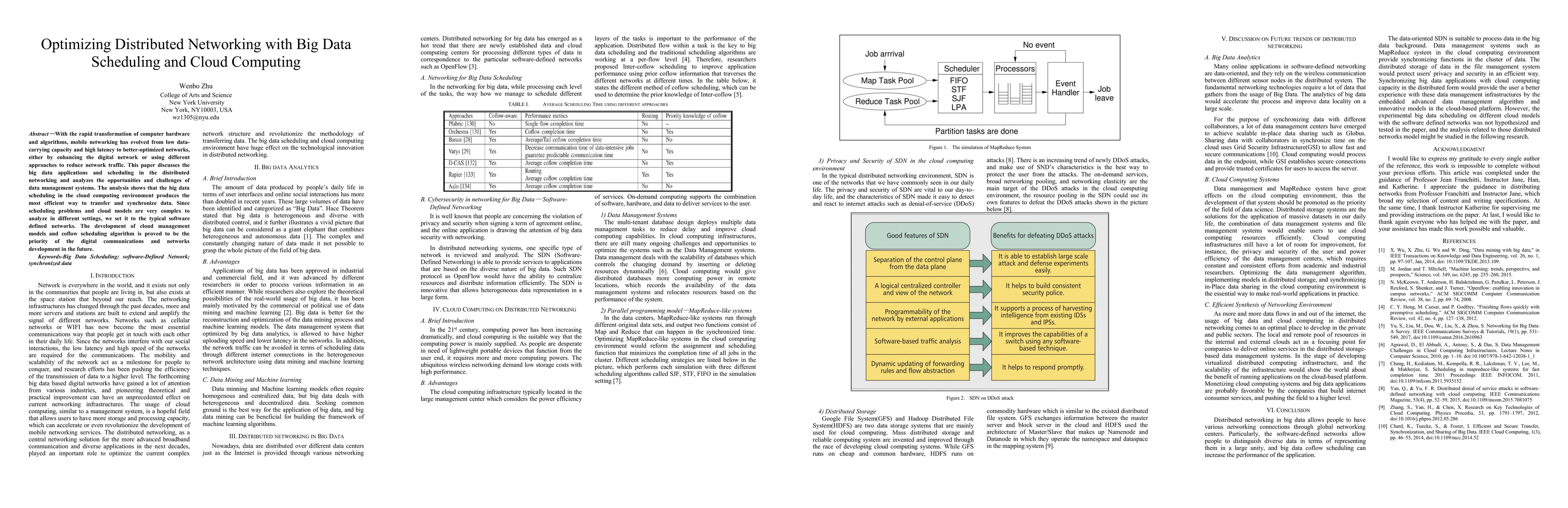 Thumbnail for Optimizing Distributed Networking with Big Data Scheduling and Cloud
  Computing