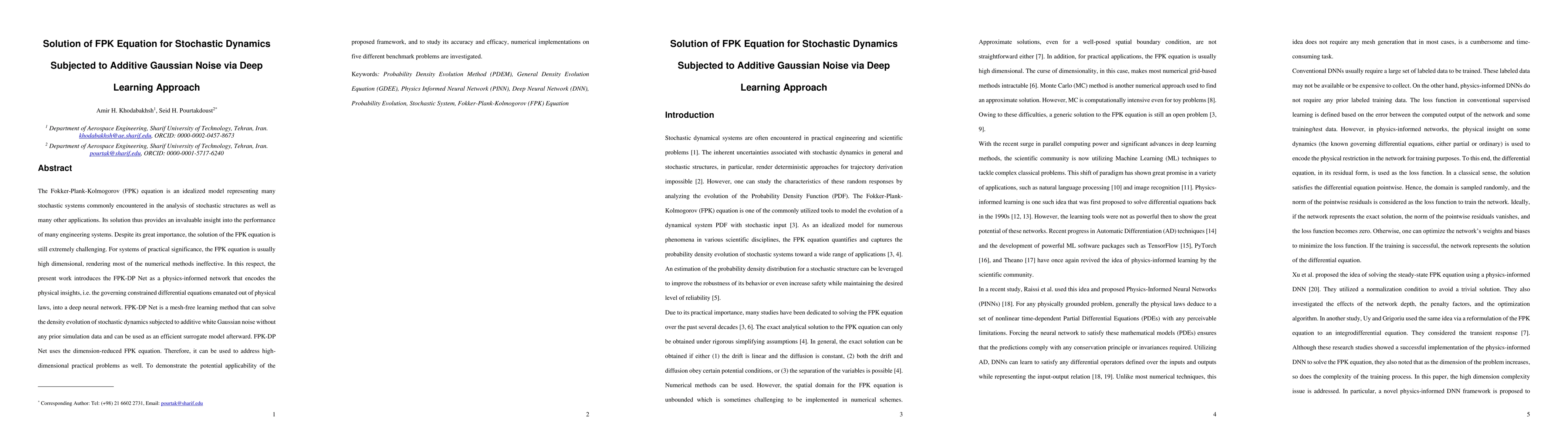 Thumbnail for Solution of FPK Equation for Stochastic Dynamics Subjected to Additive
  Gaussian Noise via Deep Learning Approach