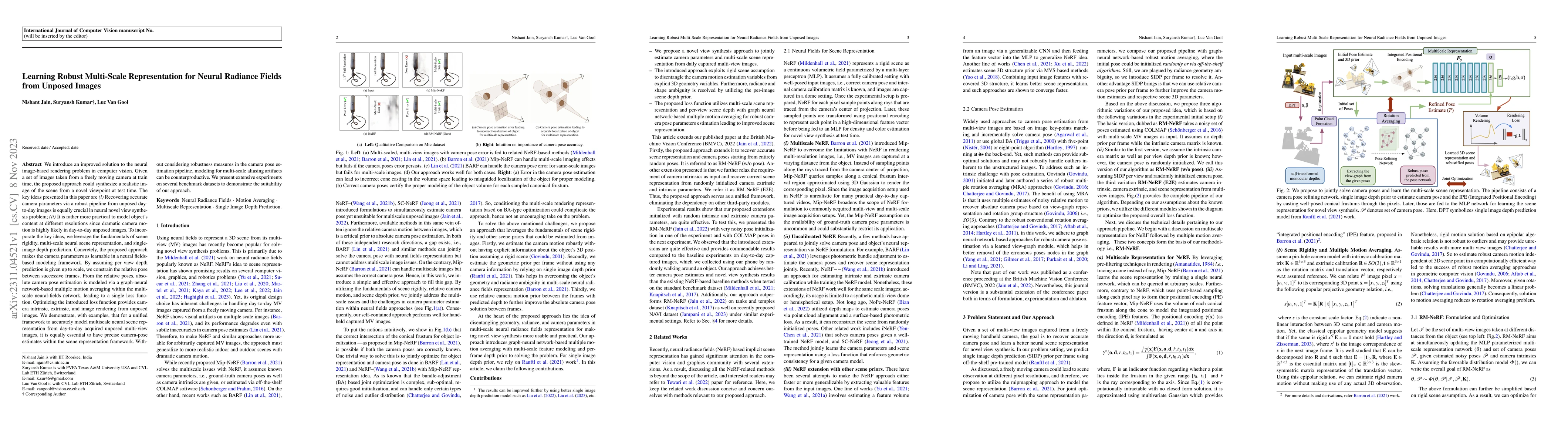 Thumbnail for Learning Robust Multi-Scale Representation for Neural Radiance Fields
  from Unposed Images