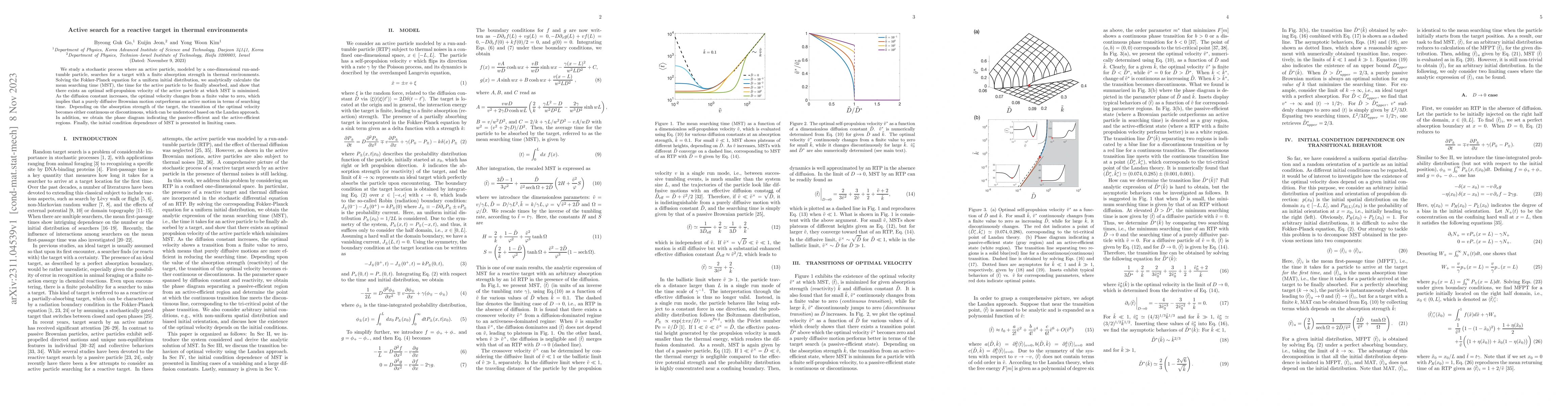 Thumbnail for Active search for a reactive target in thermal environments