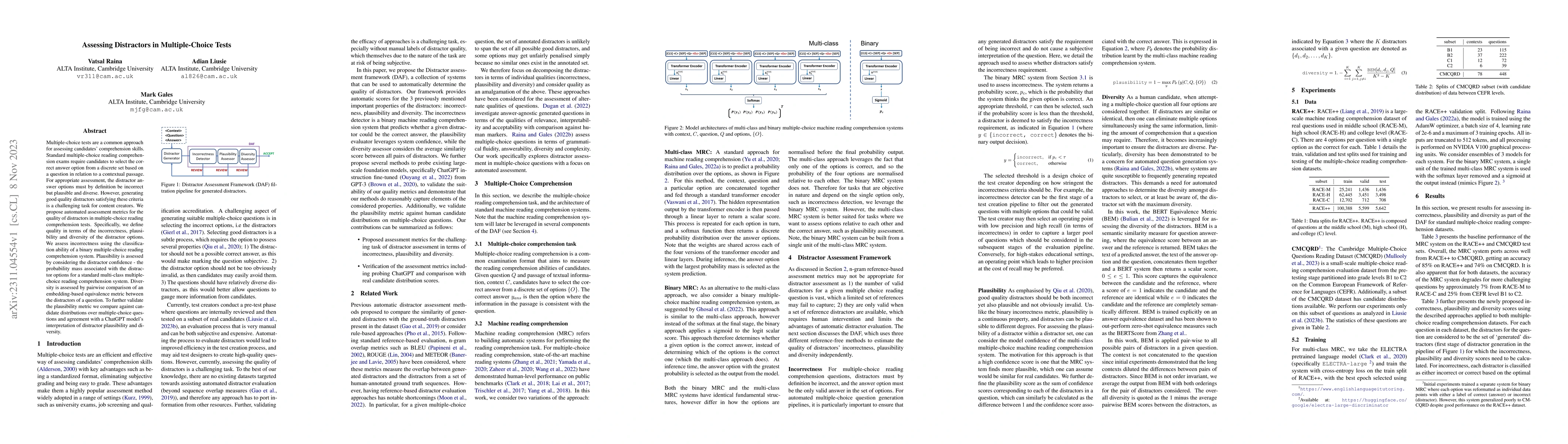 Thumbnail for Assessing Distractors in Multiple-Choice Tests