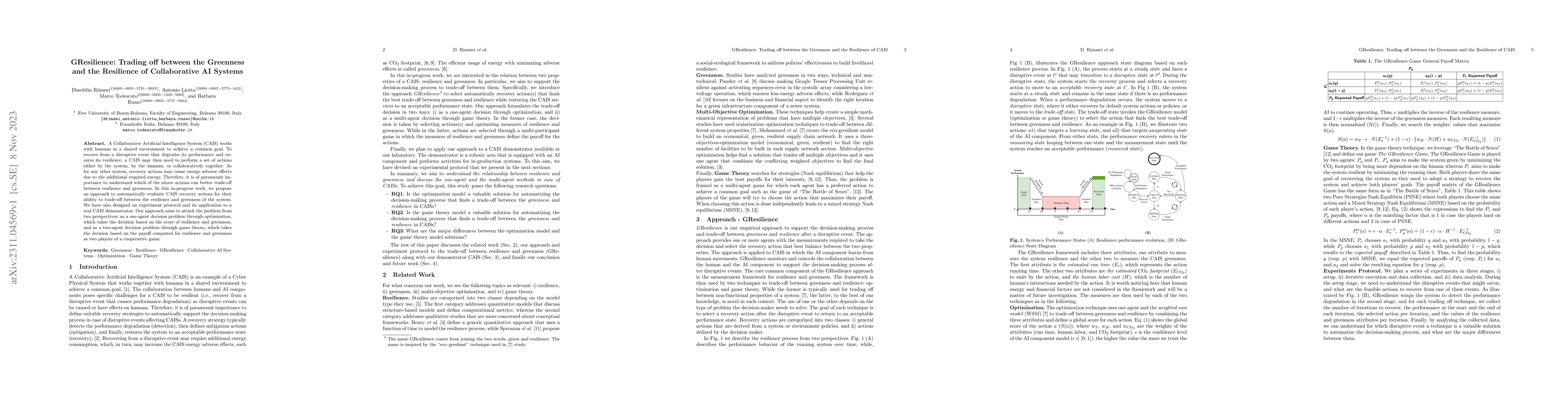 Thumbnail for GResilience: Trading Off Between the Greenness and the Resilience of
  Collaborative AI Systems