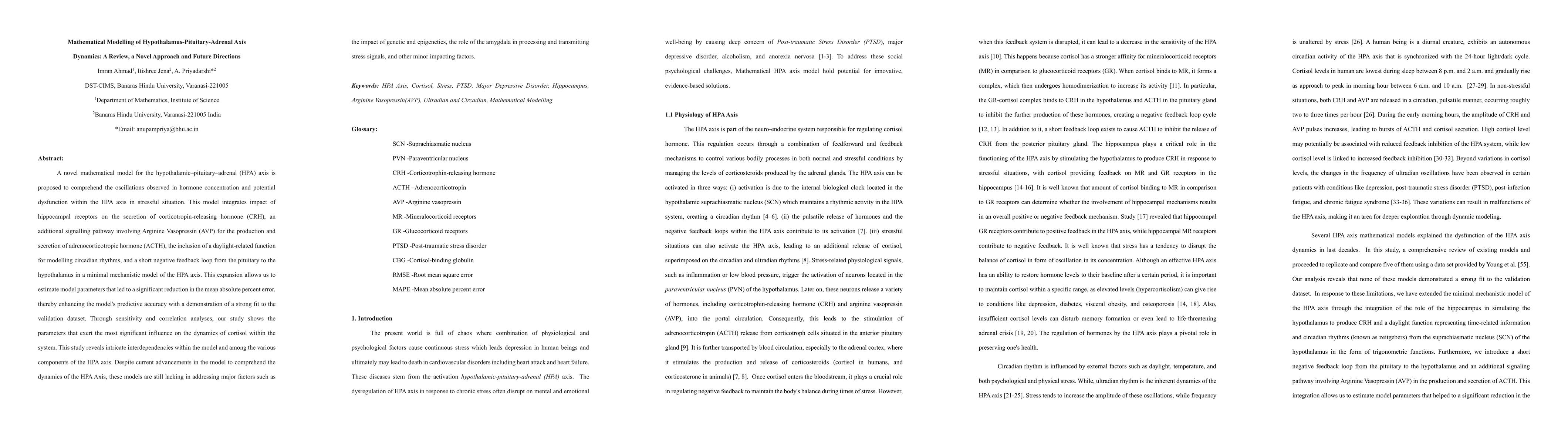 Thumbnail for Mathematical Modelling of Hypothalamus-Pituitary-Adrenal Axis Dynamics:
  A Review, a Novel Approach, and Future