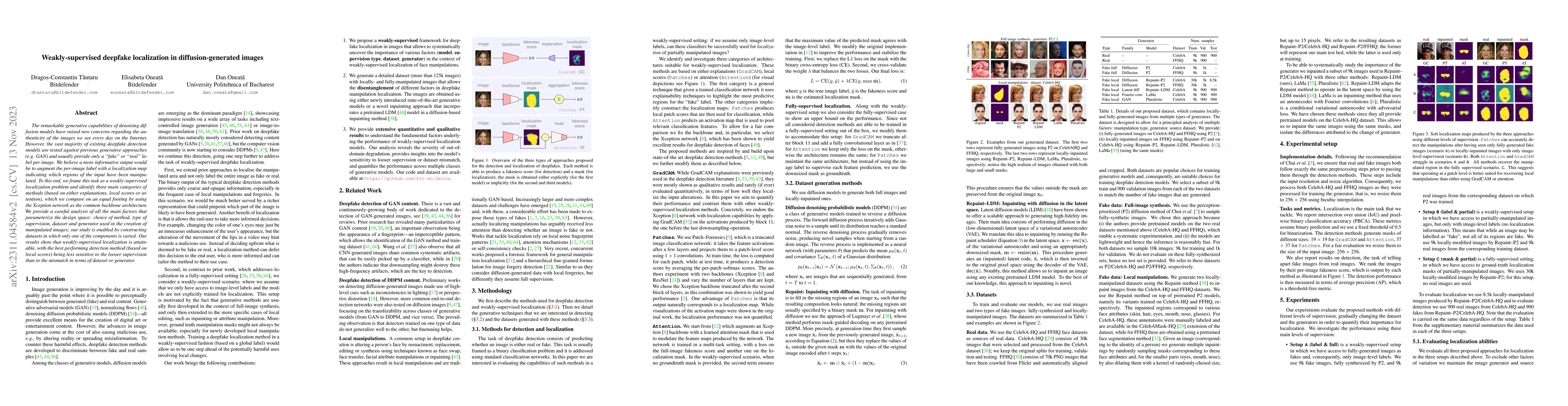 Thumbnail for Weakly-supervised deepfake localization in diffusion-generated images
