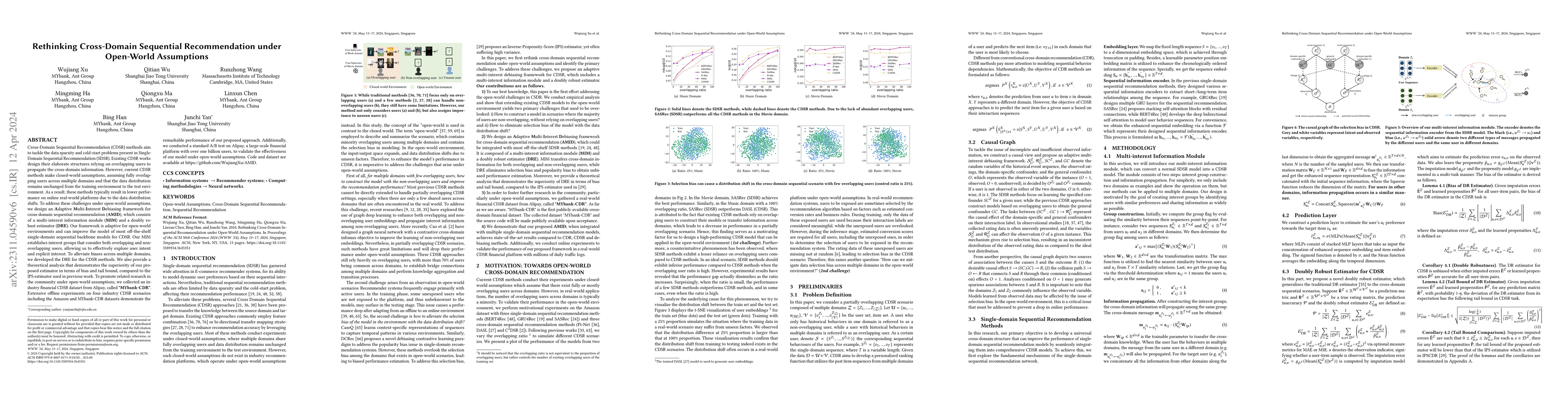Thumbnail for Rethinking Cross-Domain Sequential Recommendation under Open-World
  Assumptions