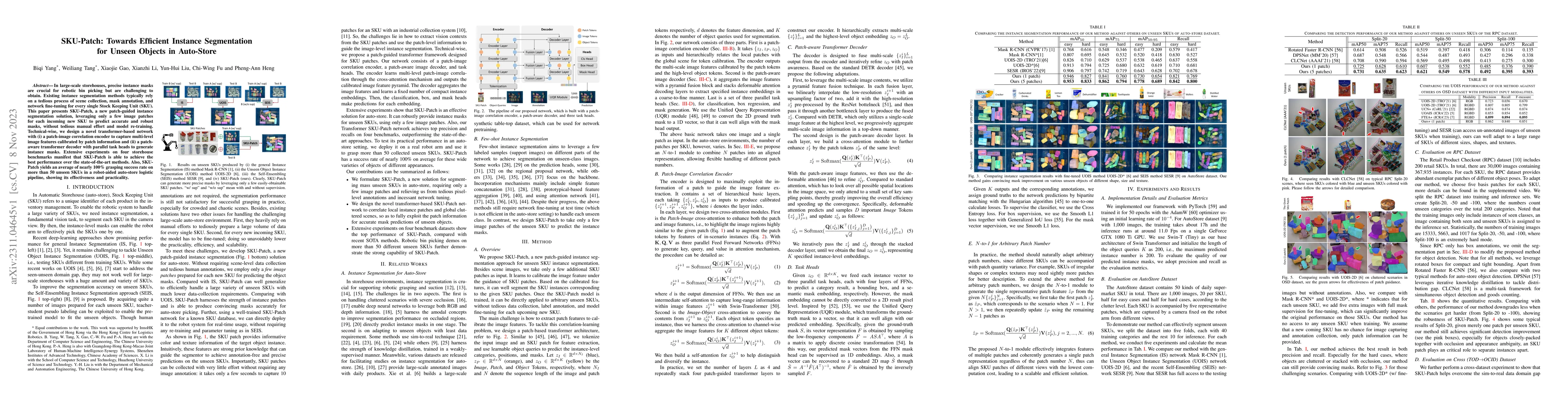 Thumbnail for SKU-Patch: Towards Efficient Instance Segmentation for Unseen Objects in
  Auto-Store