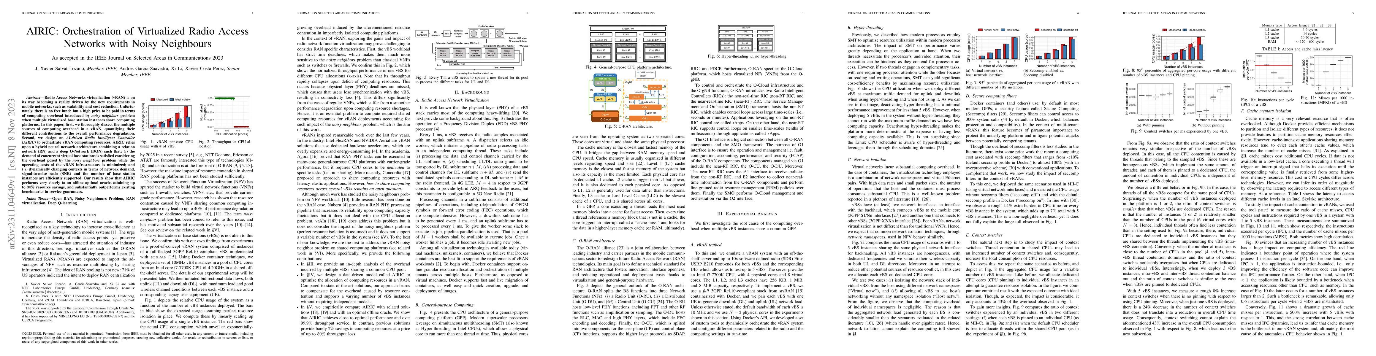 Thumbnail for AIRIC: Orchestration of Virtualized Radio Access Networks with Noisy
  Neighbours